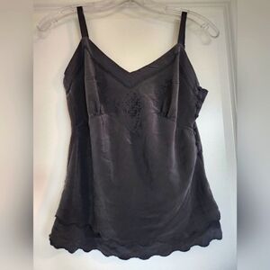 Jenevieve black silk camisole size 1